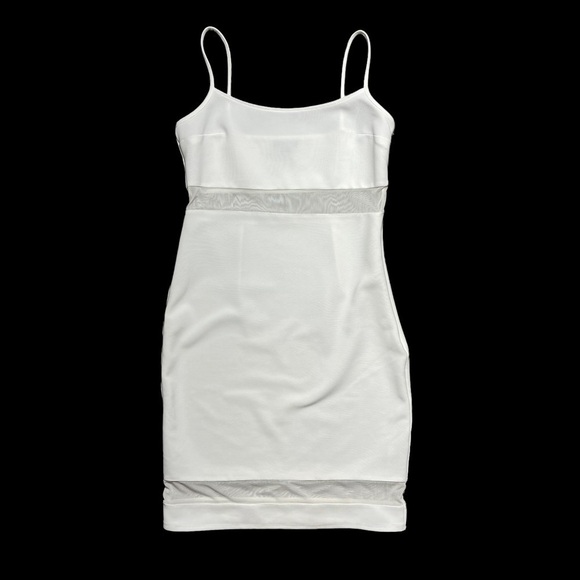 Topshop White Cutout Midi Dress 10 - Picture 1 of 8